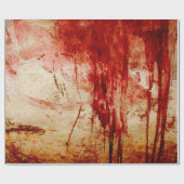 rode bloedtekening cadeaupapier (Vlak)