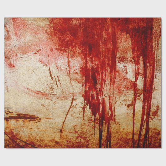 rode bloedtekening cadeaupapier (Vlak)