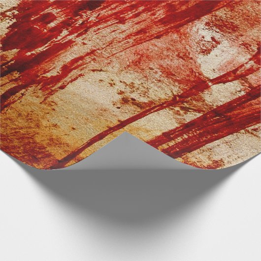 rode bloedtekening cadeaupapier (Hoek)