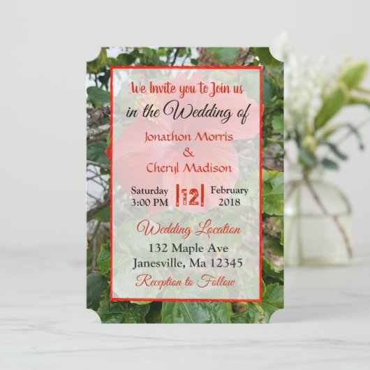 Rode Bloedweddenschappen Kaart (Staand voorkant)