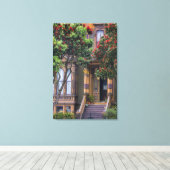 Rode Bloeiende Eucalyptusboom Frames Victoriaanse  Canvas Afdruk (Insitu (Houten vloer))