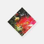 Rode bloeiende Nieuw-Zeelandse kerstboom Servetten (Hoek)