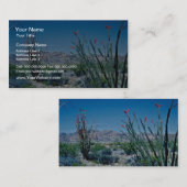 Rode bloeiende Ocotillbloemen Visitekaartje (Voorkant / Achterkant)