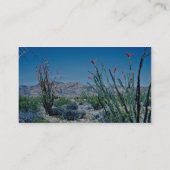 Rode bloeiende Ocotillbloemen Visitekaartje (Achterkant)