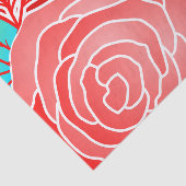 Rode Bloem Abstracte Stijl persoonlijke naam Tissuepapier (Detail)