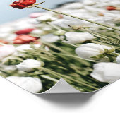 Rode bloem Afdruk, Waarde Poster Papier (Halfglans (Hoek)