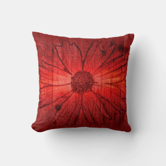 Rode Bloem  Art Design Abstract Kussen
