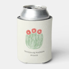 Rode Bloem Barrel Cactus Wedding Favoriet Blikjeskoeler