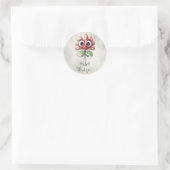 Rode Bloem Bedankt Sticker (Tas)