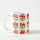 Rode Bloem Bloem Geometrisch Koffiemok (Links)