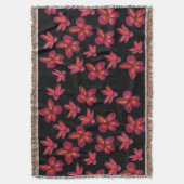 Rode bloem bloesems deken (Voorkant Verticaal)