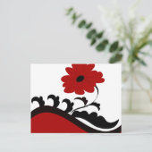 Rode bloem - Briefkaart (Staand voorkant)