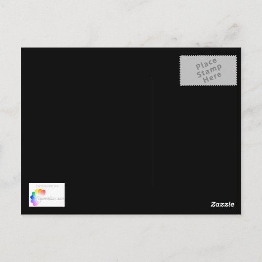 Rode bloem - Briefkaart (Achterkant)