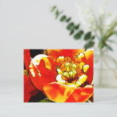 Rode bloem briefkaart (Staand voorkant)