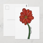 Rode Bloem Briefkaart (Voorkant / Achterkant)