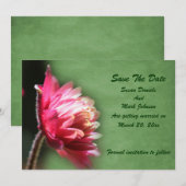 Rode Bloem Bruiloft Save The Date (Voorkant / Achterkant)