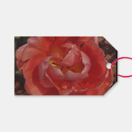 rode bloem cadeaulabel