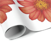 rode bloem cadeaupapier (Rol Hoek)