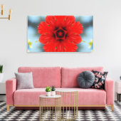 Rode Bloem Canvas Afdruk (Insitu (Woonkamer))