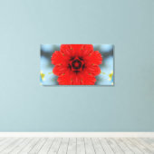 Rode Bloem Canvas Afdruk (Insitu (Houten vloer))