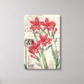 Rode Bloem Collage Canvas Afdruk (Voorkant)