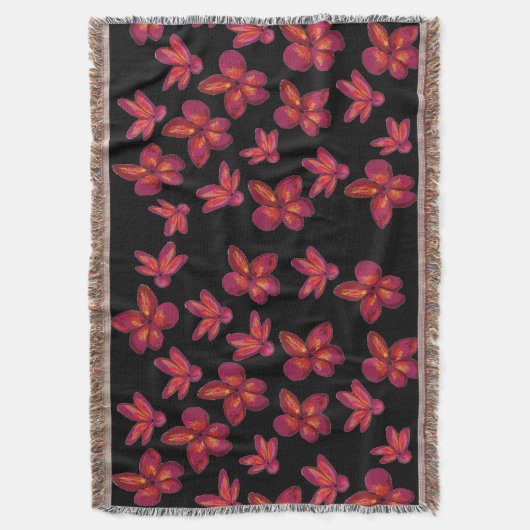 Rode bloem deken (Voorkant Verticaal)