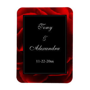 Rode bloem Elegant Magneet