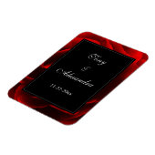 Rode bloem Elegant Magneet (Linkerzijde)