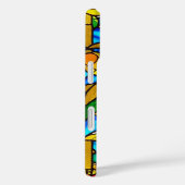Rode Bloem Elegante Glas-in-Lood Kunst Case-Mate iPhone Case (Achterkant / Rechts)