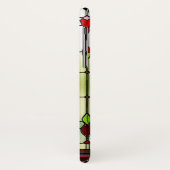 Rode Bloem Elegante Glas-in-Lood Kunst Case-Mate iPhone Case (Achterkant/links)