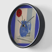 Rode bloem en papegaaiklok (Hoek)