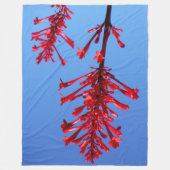 RODE BLOEM FLEECE DEKEN (Voorkant)