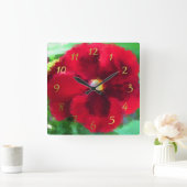 rode bloem geverfde klok (Huis)