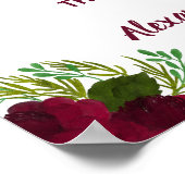 Rode bloem Groene decor Kies een stoel, geen kant  Poster (Hoek)