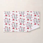 Rode Bloem Hart Gelukkige Moederdag Badhanddoek Se Bad Handdoek (Handdoek)