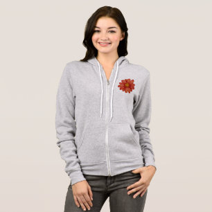 rode bloem hoodie