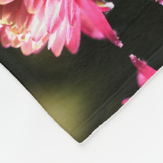 Rode bloem in Abstract zonnepatroon Fleece Deken (Hoek)