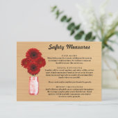 Rode bloem in houten pot met landelijke uitstralin informatiekaartje (Staand voorkant)