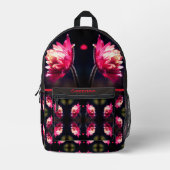 Rode bloem in zonlicht Abstract gepersonaliseerd Bedrukte Rugzak (Voorkant)