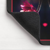 Rode bloem in zonlicht Abstract gepersonaliseerd Muismat (Hoek)