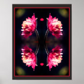 Rode Bloem In Zonlicht Close-up Mirror Abstract Poster (Voorkant)