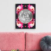 Rode Bloem In Zonlicht Frame Maak Je Eigen Foto Canvas Afdruk (Insitu (Woonkamer))