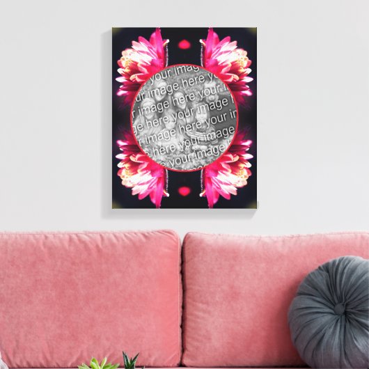 Rode Bloem In Zonlicht Frame Maak Je Eigen Foto Canvas Afdruk (Insitu (Woonkamer))