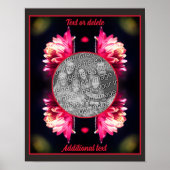 Rode bloem in zonlicht Lijst Creëer Uw eigen foto Poster (Voorkant)