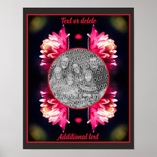 Rode bloem in zonlicht Lijst Creëer Uw eigen foto Poster