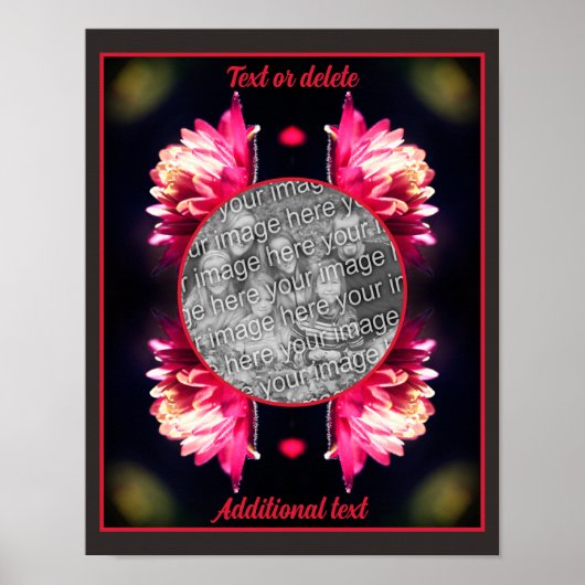 Rode bloem in zonlicht Lijst Creëer Uw eigen foto Poster (Voorkant)