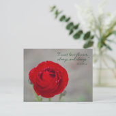 Rode Bloem Inspirerend Tuin Quote Monet Briefkaart (Staand voorkant)