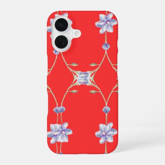 Rode bloem iphone hoesje iPhone 16 hoesje (Achterkant)