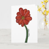 Rode Bloem Kaart (Gele Bloem)