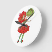 rode bloem - klok (Hoek)